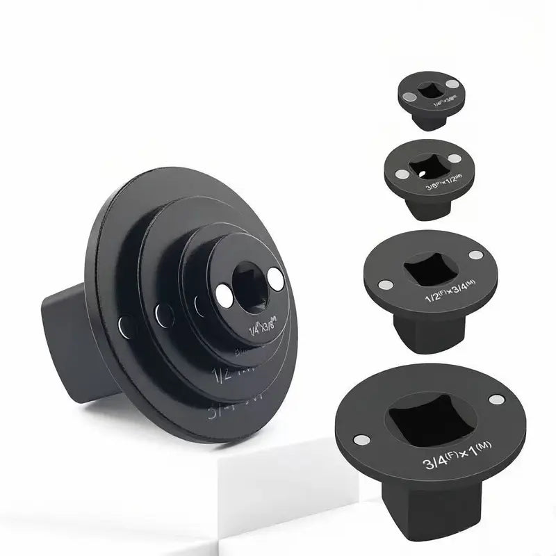 GLOWBAY Low Profile Impact Socket Adapter Set (4-Piece) – CR-MO Steel, Magnetic Lock